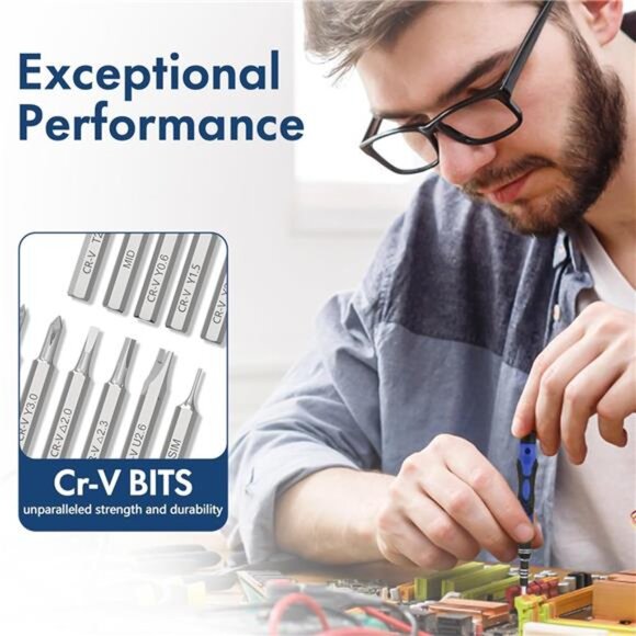 Precision Screwdriver Kit, Electronics Repair Tool Kit, Magnetic Driver Kit - Picture 3 of 7